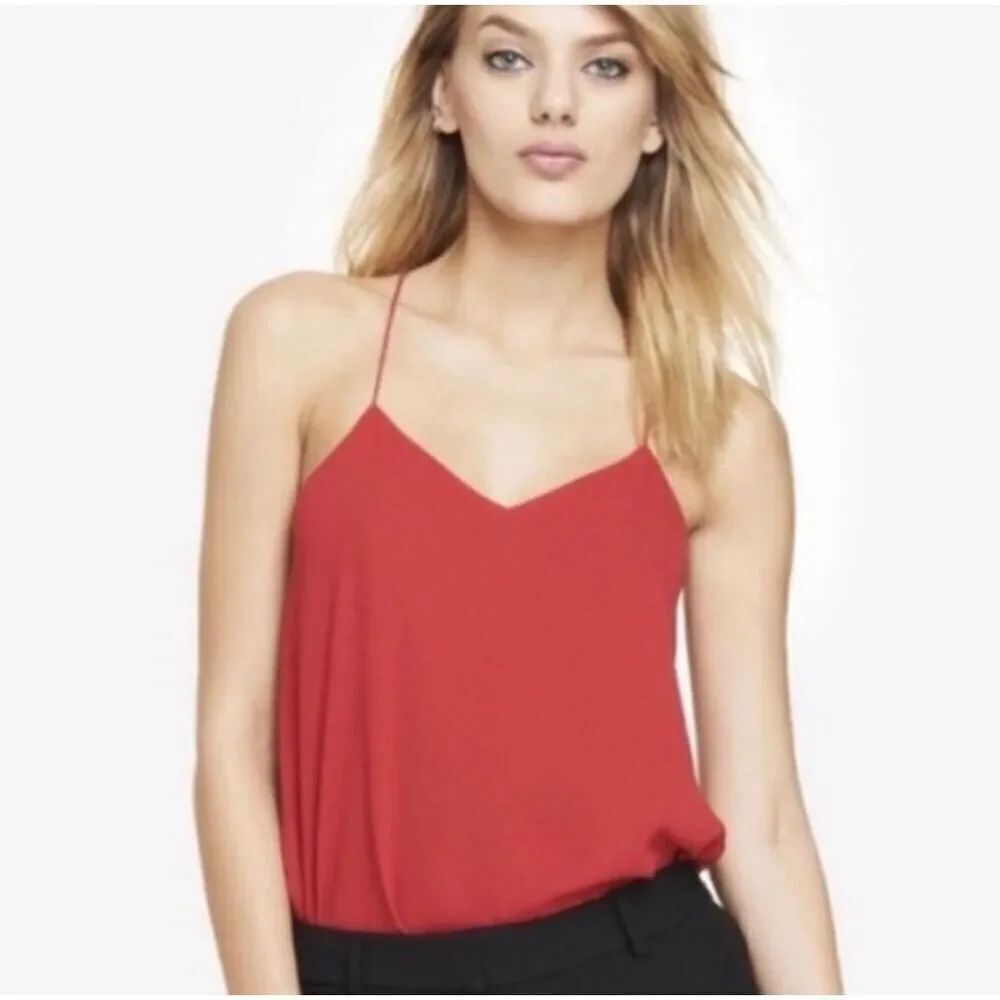 Express Reversible Barcelona Cami Top Red/Hot Pink Spaghetti Racerback Size XS